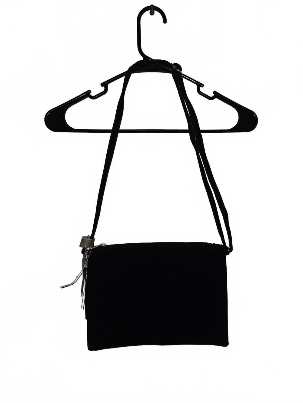 AS By DF Black Suede Crossbody Bag